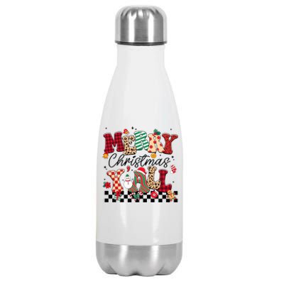 Merry Christmas Y’All Xmas Holiday Matching Family Stainless Steel Insulated Water Bottle