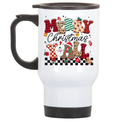 Merry Christmas Y’All Xmas Holiday Matching Family Stainless Steel Travel Mug