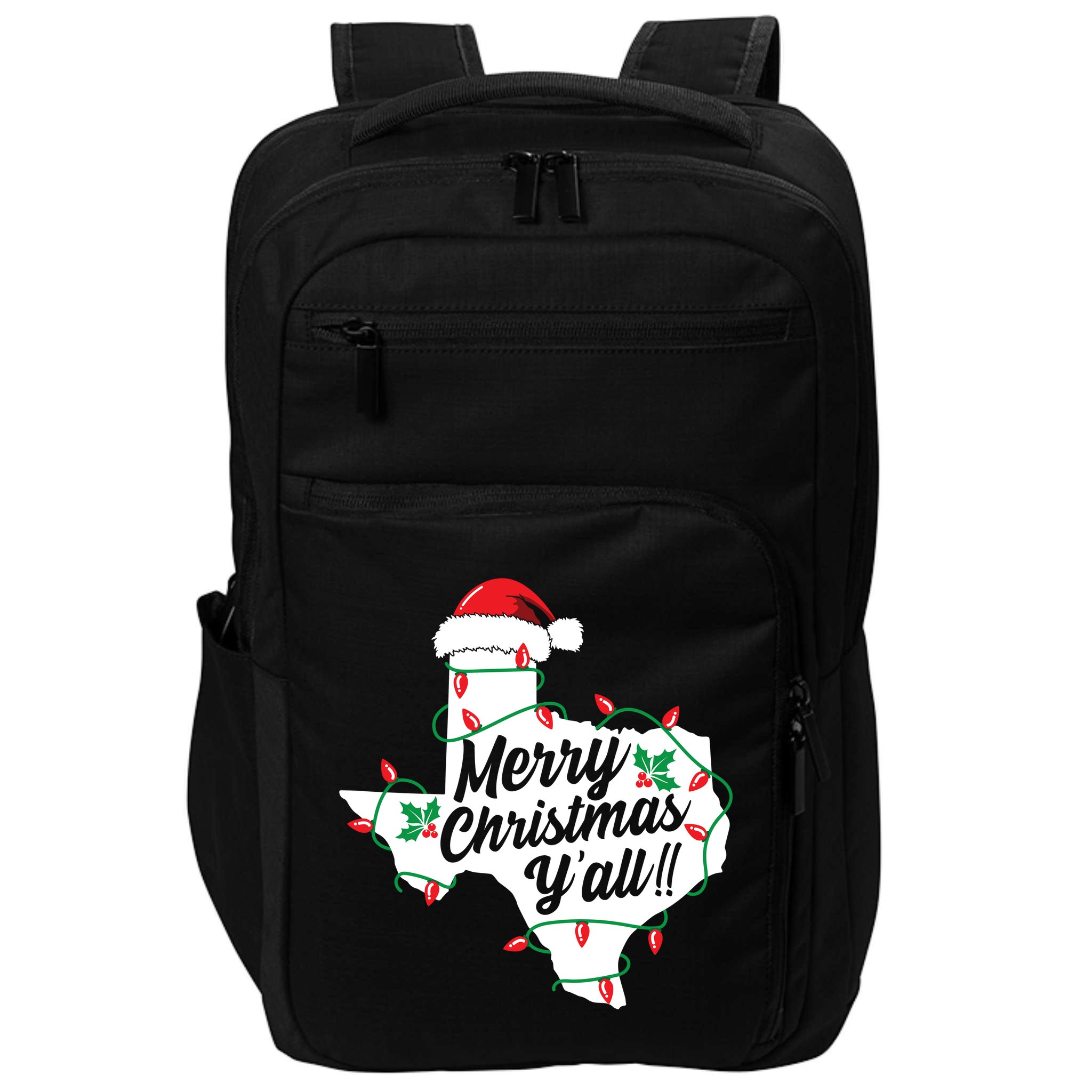 Merry Christmas Y'All Texas State Texan Impact Tech Backpack