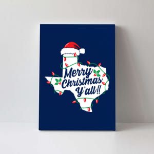 Merry Christmas Y'All Texas State Texan Canvas