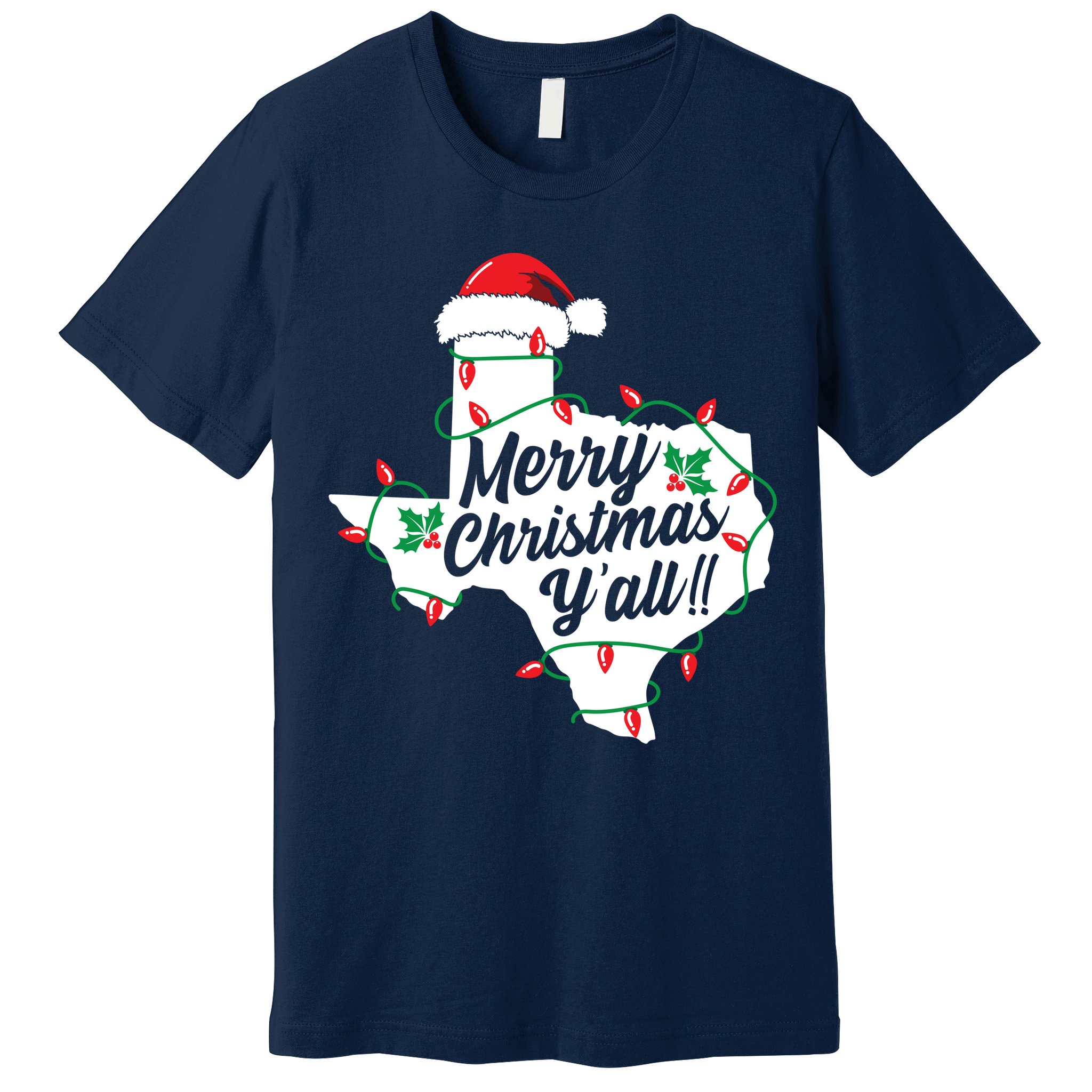 Merry Christmas Y'All Texas State Texan Premium T-Shirt