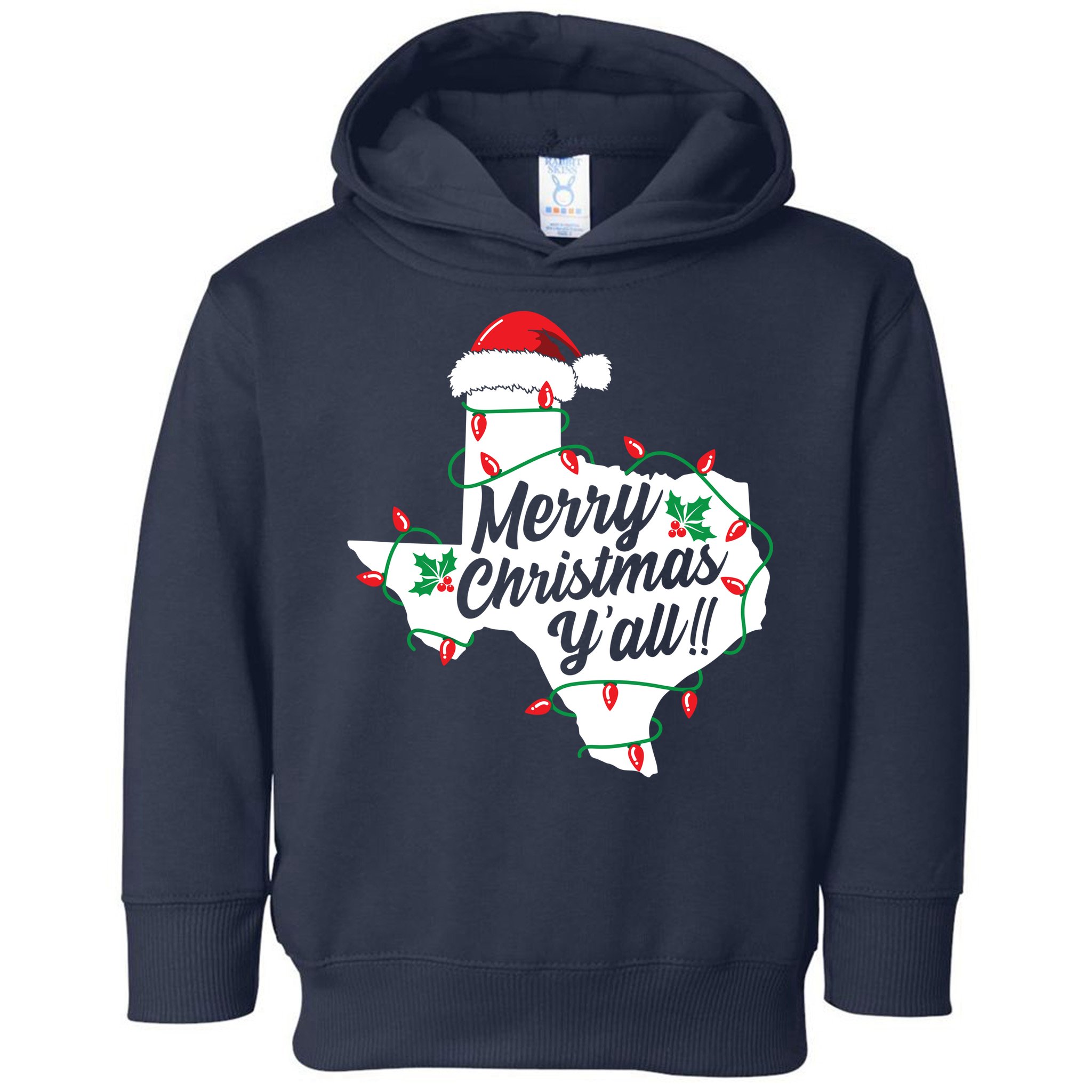 Merry Christmas Y'All Texas State Texan Toddler Hoodie