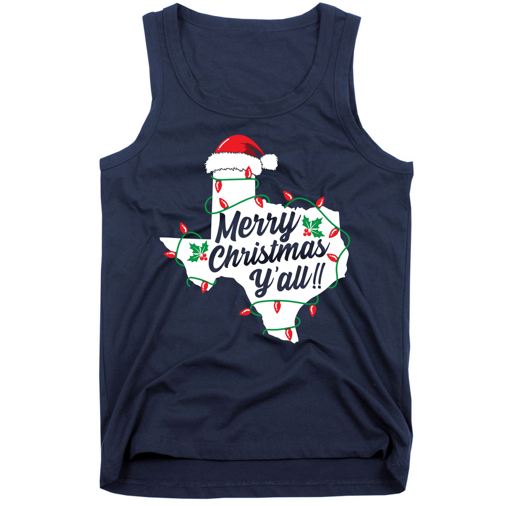 Merry Christmas Y'All Texas State Texan Tank Top