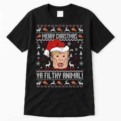 Merry Christmas Ya Filthy Animal Sweater Tall T-Shirt