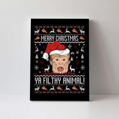 Merry Christmas Ya Filthy Animal Sweater Canvas