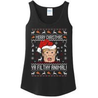 Merry Christmas Ya Filthy Animal Sweater Ladies Essential Tank