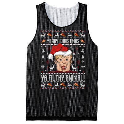 Merry Christmas Ya Filthy Animal Sweater Mesh Reversible Basketball Jersey Tank