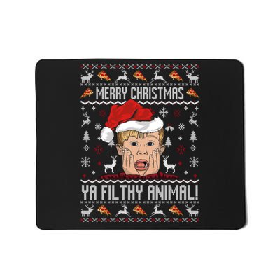 Merry Christmas Ya Filthy Animal Sweater Mousepad