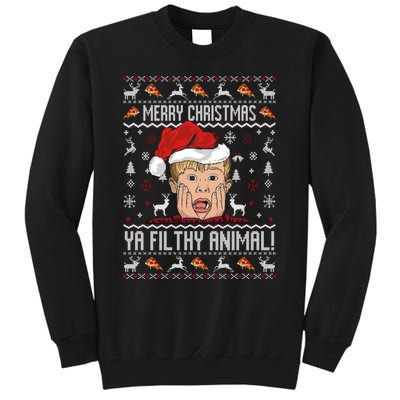 Merry Christmas Ya Filthy Animal Sweater Tall Sweatshirt