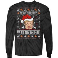 Merry Christmas Ya Filthy Animal Sweater Tie-Dye Long Sleeve Shirt