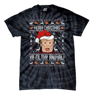 Merry Christmas Ya Filthy Animal Sweater Tie-Dye T-Shirt