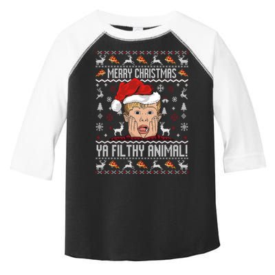 Merry Christmas Ya Filthy Animal Sweater Toddler Fine Jersey T-Shirt