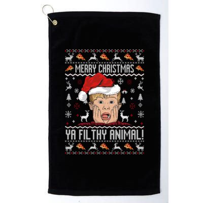 Merry Christmas Ya Filthy Animal Sweater Platinum Collection Golf Towel