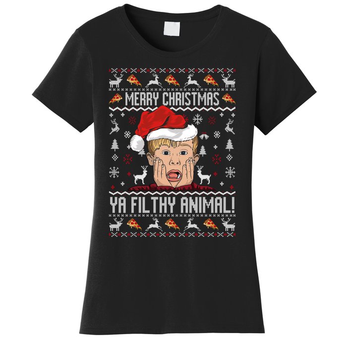 Merry Christmas Ya Filthy Animal Sweater Women's T-Shirt