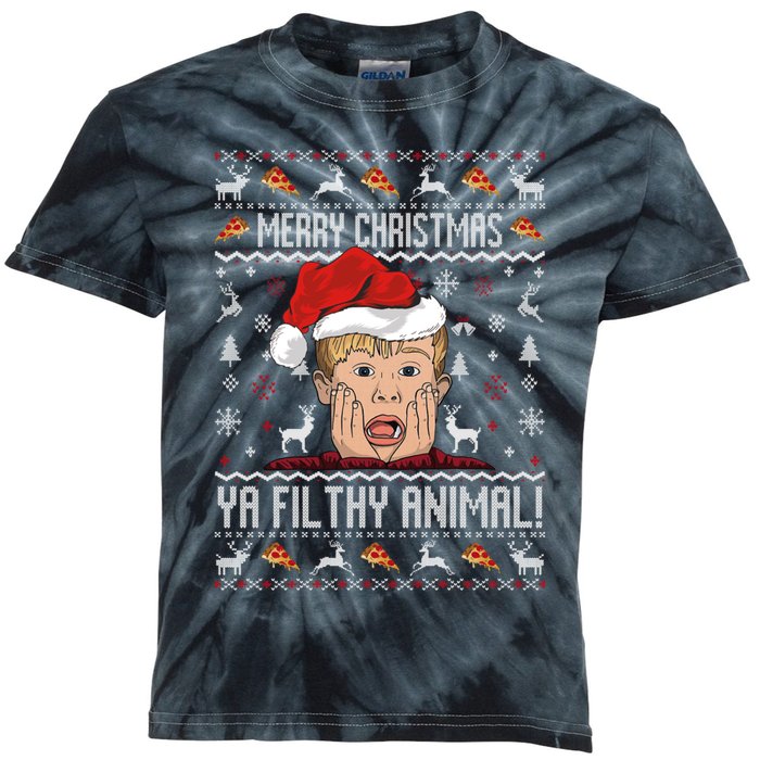 Merry Christmas Ya Filthy Animal Sweater Kids Tie-Dye T-Shirt