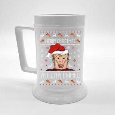 Merry Christmas Ya Filthy Animal Sweater Beer Stein