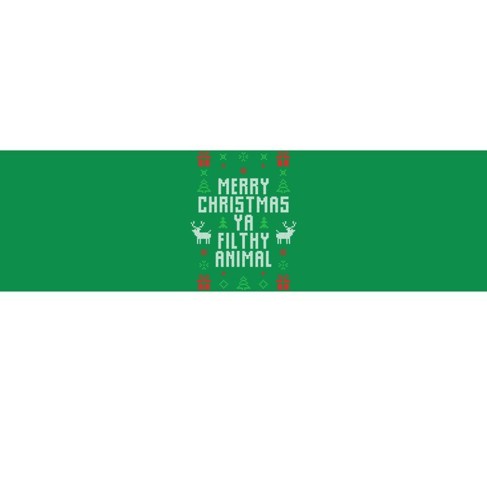 Merry Christmas Ya Filthy Animal Ugly Christmas Sweater Bumper Sticker