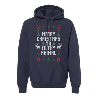 Merry Christmas Ya Filthy Animal Ugly Christmas Sweater Premium Hoodie