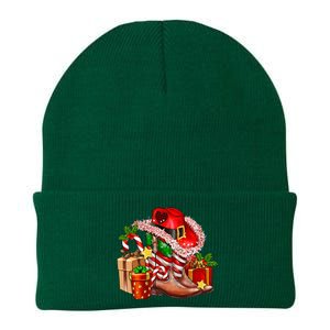 Merry Christmas YAll Western Country Cowboy Boots Knit Cap Winter Beanie