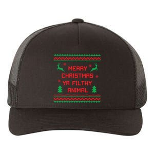 Merry Christmas Ya Filthy Animal Sweatshirt Funny Christmas Yupoong Adult 5-Panel Trucker Hat