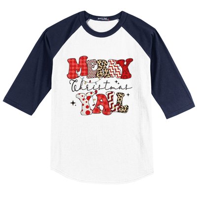 Merry Christmas YAll Holiday Season Matching Group Matching Family Baseball Sleeve Shirt