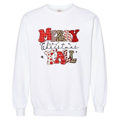 Merry Christmas YAll Holiday Season Matching Group Matching Family Garment-Dyed Sweatshirt