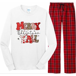 Merry Christmas YAll Holiday Season Matching Group Matching Family Long Sleeve Pajama Set