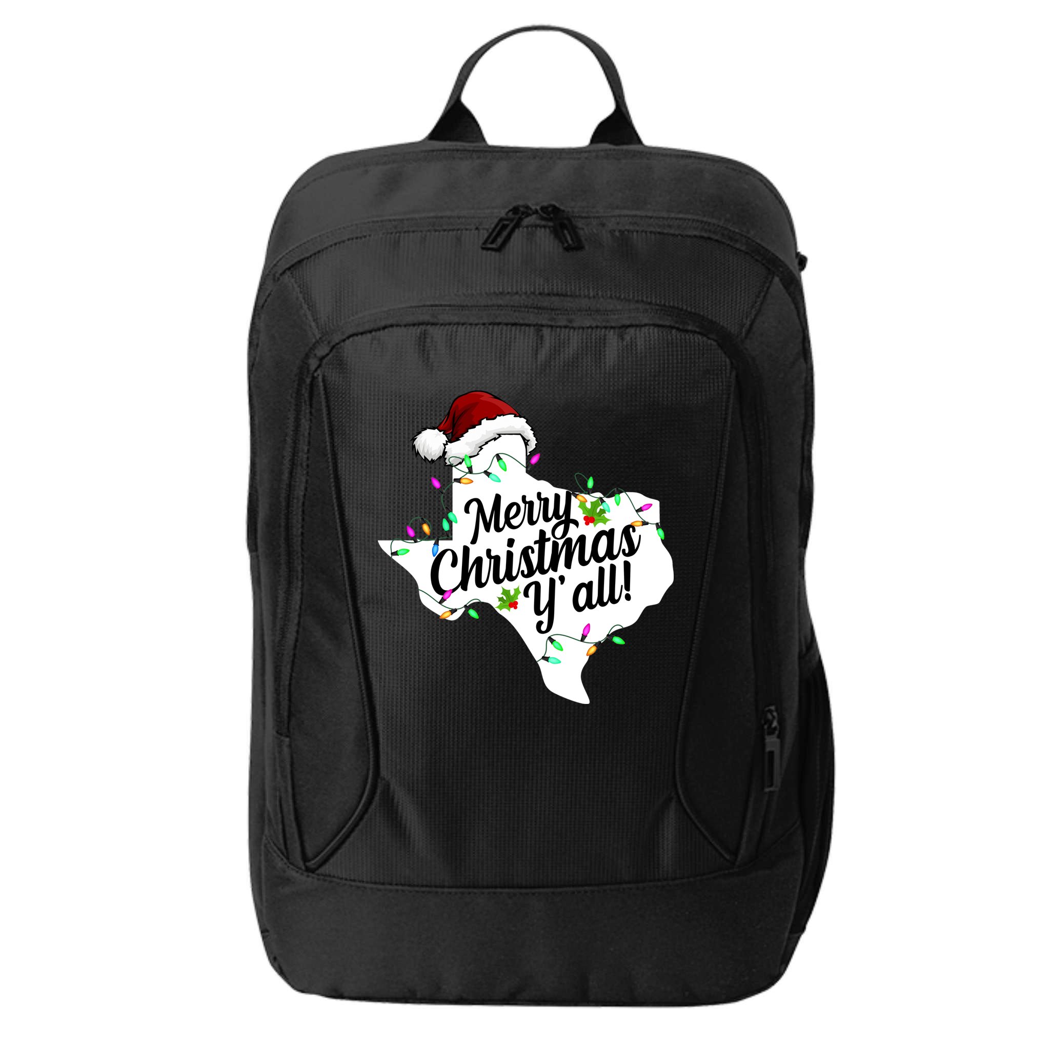 Merry Christmas Y'all Texas State City Backpack