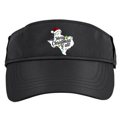 Merry Christmas Y'all Texas State Adult Drive Performance Visor