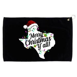 Merry Christmas Y'all Texas State Grommeted Golf Towel