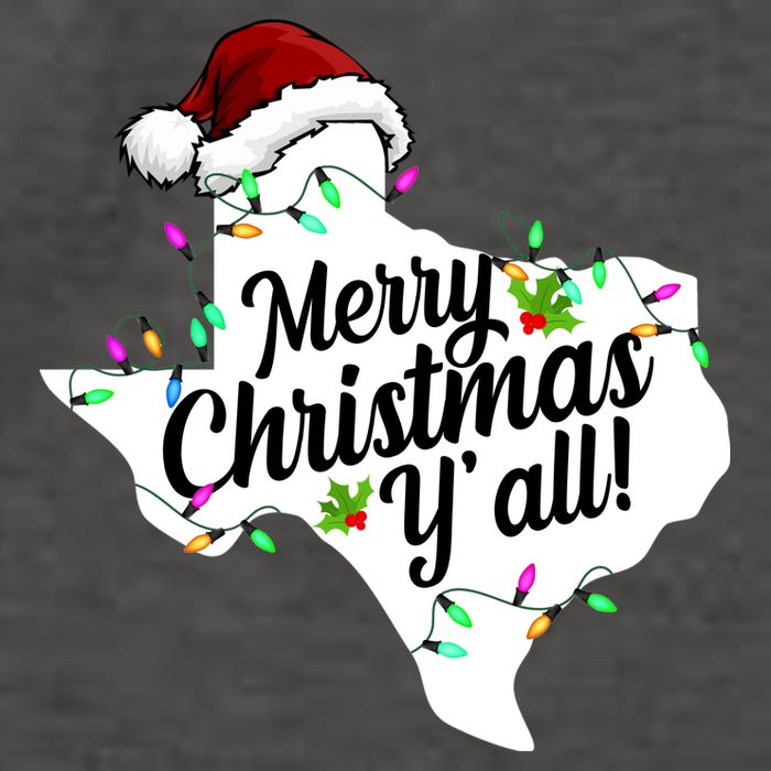 Merry Christmas Y'all Texas State Vector Backpack