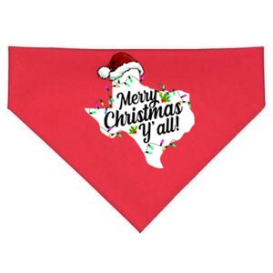 Merry Christmas Y'all Texas State USA-Made Doggie Bandana