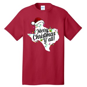 Merry Christmas Y'all Texas State Tall T-Shirt