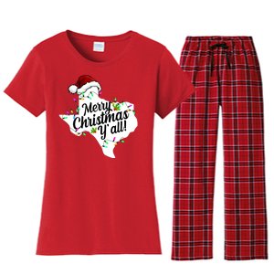 Merry Christmas Y'all Texas State Women's Flannel Pajama Set