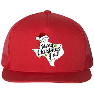 Merry Christmas Y'all Texas State Flat Bill Trucker Hat