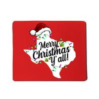 Merry Christmas Y'all Texas State Mousepad