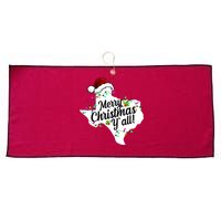 Merry Christmas Y'all Texas State Large Microfiber Waffle Golf Towel