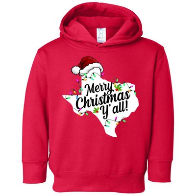 Merry Christmas Y'all Texas State Toddler Hoodie