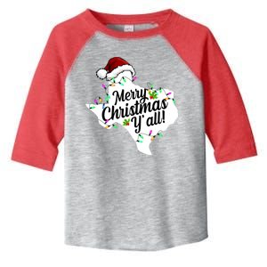 Merry Christmas Y'all Texas State Toddler Fine Jersey T-Shirt