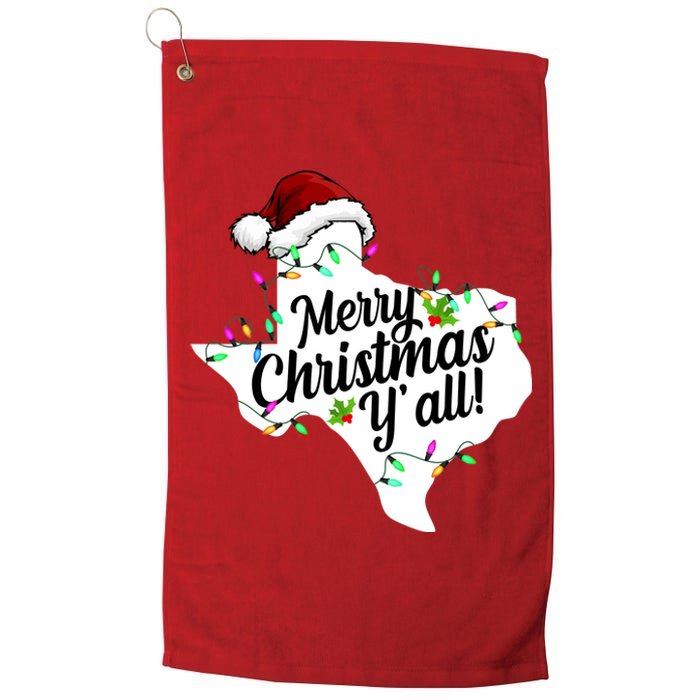 Merry Christmas Y'all Texas State Platinum Collection Golf Towel