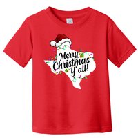 Merry Christmas Y'all Texas State Toddler T-Shirt