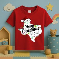Merry Christmas Y'all Texas State Toddler T-Shirt