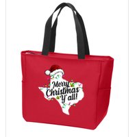 Merry Christmas Y'all Texas State Zip Tote Bag