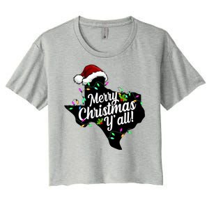 Merry Christmas Y'all Texas State Women's Crop Top Tee