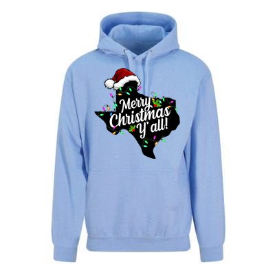 Merry Christmas Y'all Texas State Unisex Surf Hoodie