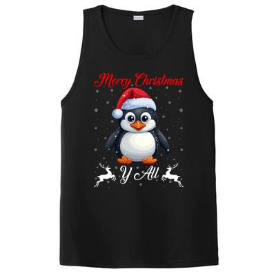 Merry Christmas Y All Xmas Holiday Santa Penguin Christmas Gift PosiCharge Competitor Tank