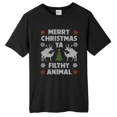 Merry Christmas Ya Filthy Animal Tall Fusion ChromaSoft Performance T-Shirt