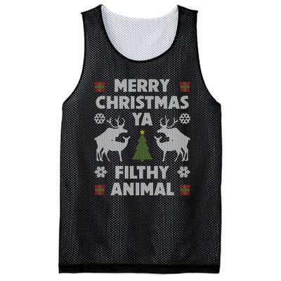 Merry Christmas Ya Filthy Animal Mesh Reversible Basketball Jersey Tank