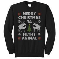 Merry Christmas Ya Filthy Animal Tall Sweatshirt