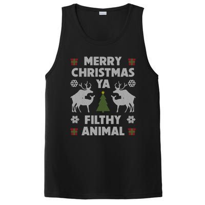 Merry Christmas Ya Filthy Animal PosiCharge Competitor Tank